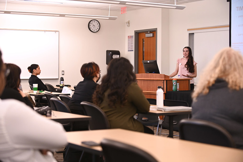 Adult students in a classroom